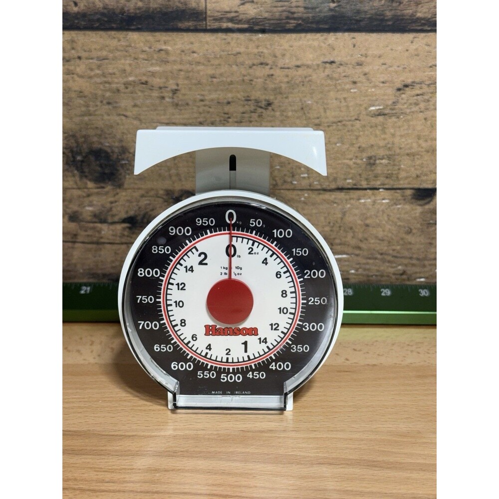🔥Vtg HANSON Utility Weight Scale Lbs Ounces And Grams Kitchen Cooking/Baking
